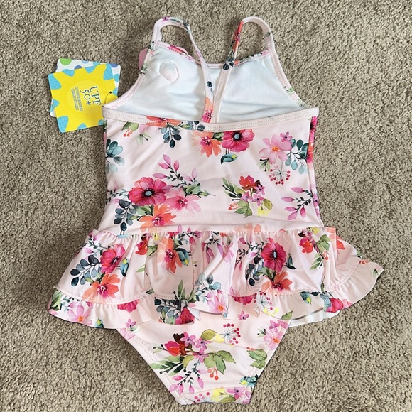 18M Little Me NWT floral swimsuit - Picture 2 of 3